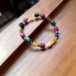 Vòng tay tỳ hưu thiên lộc đá tourmaline
