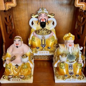 Bộ 3 Tượng Tài Địa Màu Vàng