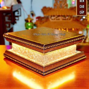 Đôn gỗ đèn vuông cao cấp